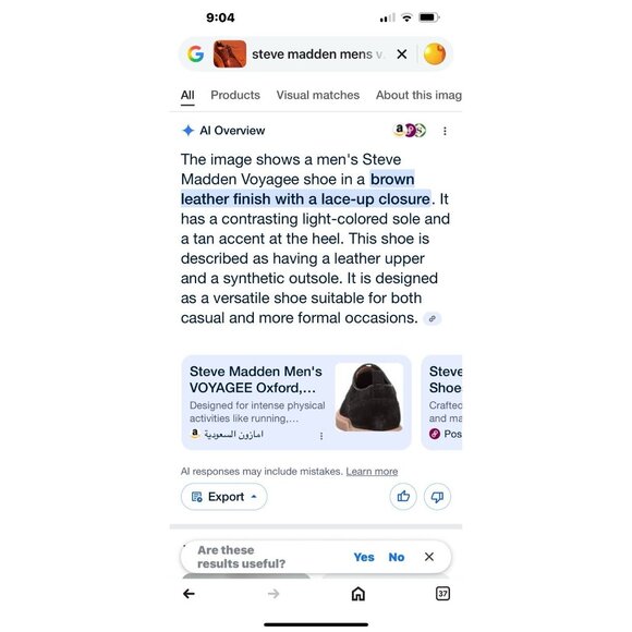 Men’s Steve Madden Voyagee Brown Leather Upper Shoes Size 7.5D 247 Cognac Lea - Picture 2 of 8